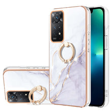 Load image into Gallery viewer, Electroplating Marble Pattern IMD TPU Shockproof Phone Case with Ring Holder, For Xiaomi Redmi Note 11 Pro 5G / 4G, For Xiaomi Redmi Note 11 4G / Note 11S, For Xiaomi Redmi Note 11 5G China / Poco M4 Pro 5G / Note 11T 5G India                          ...