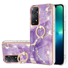 Load image into Gallery viewer, Electroplating Marble Pattern IMD TPU Shockproof Phone Case with Ring Holder, For Xiaomi Redmi Note 11 Pro 5G / 4G, For Xiaomi Redmi Note 11 4G / Note 11S, For Xiaomi Redmi Note 11 5G China / Poco M4 Pro 5G / Note 11T 5G India                          ...
