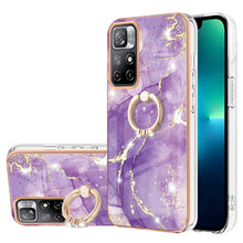 Load image into Gallery viewer, Electroplating Marble Pattern IMD TPU Shockproof Phone Case with Ring Holder, For Xiaomi Redmi Note 11 Pro 5G / 4G, For Xiaomi Redmi Note 11 4G / Note 11S, For Xiaomi Redmi Note 11 5G China / Poco M4 Pro 5G / Note 11T 5G India                          ...
