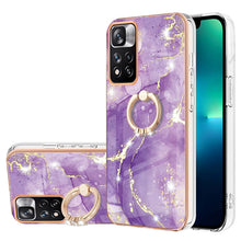 Load image into Gallery viewer, Electroplating Marble Pattern IMD TPU Shockproof Phone Case with Ring Holder, For Xiaomi Redmi Note 11 Pro 5G / 4G, For Xiaomi Redmi Note 11 4G / Note 11S, For Xiaomi Redmi Note 11 5G China / Poco M4 Pro 5G / Note 11T 5G India                          ...