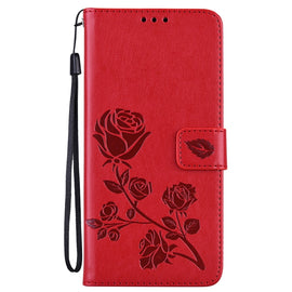 Rose Embossed Leather Phone Case, For Samsung Galaxy A03 Core, For Samsung Galaxy A03s 164mm, For Samsung Galaxy A03 164mm, For Samsung Galaxy A33 5G, For Samsung Galaxy A53 5G, For Redmi Note 11 Global Version / Note 11S 4G Global Version