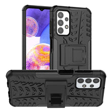 Load image into Gallery viewer, Tire Texture Shockproof TPU+PC Phone Case with Holder, For OnePlus Nord N20 5G, For Samsung Galaxy A73 5G, For Samsung Galaxy A23, For Xiaomi Redmi Note 11S 4G International Version, For Xiaomi Redmi Note 11 Pro 5G International Version