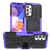 Load image into Gallery viewer, Tire Texture Shockproof TPU+PC Phone Case with Holder, For OnePlus Nord N20 5G, For Samsung Galaxy A73 5G, For Samsung Galaxy A23, For Xiaomi Redmi Note 11S 4G International Version, For Xiaomi Redmi Note 11 Pro 5G International Version