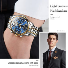 Load image into Gallery viewer, OLEVS 6607 Multi-function Men Big Flywheel Automatic Waterproof Mechanical Watch