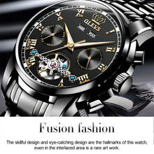 Load image into Gallery viewer, OLEVS 6607 Multi-function Men Big Flywheel Automatic Waterproof Mechanical Watch