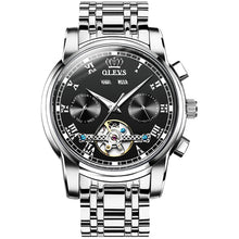 Load image into Gallery viewer, OLEVS 6607 Multi-function Men Big Flywheel Automatic Waterproof Mechanical Watch