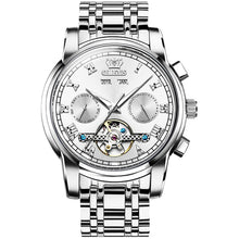 Load image into Gallery viewer, OLEVS 6607 Multi-function Men Big Flywheel Automatic Waterproof Mechanical Watch