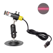 Load image into Gallery viewer, USB Power Laser Positioning Light with Holder, 100wm Dot, 100wm Line, 100wm Cross, 200wm Dot, 200wm Line, 200wm Cross