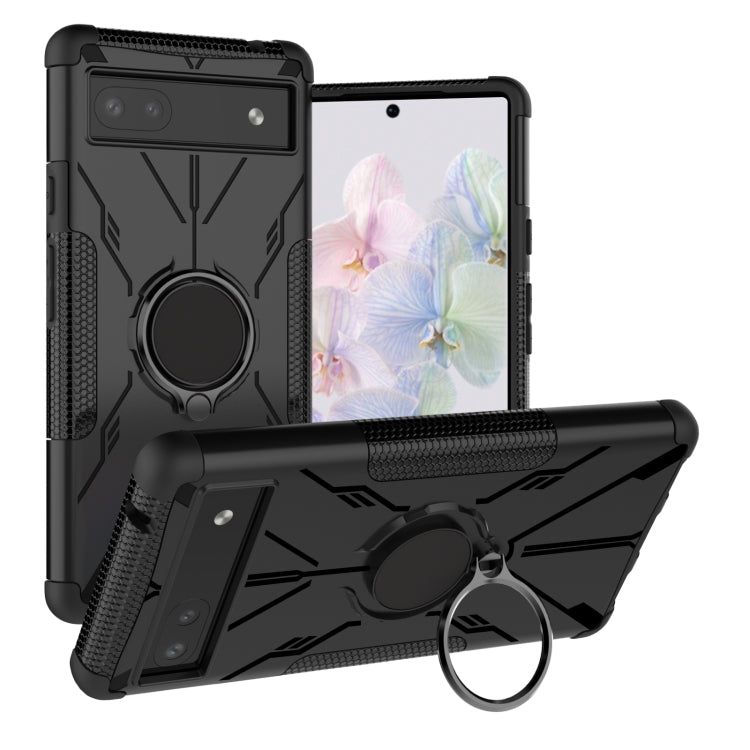 Armor Bear Shockproof PC + TPU Phone Protective Case with Ring Holder, For Google Pixel 6a, For Infinix Smart 6