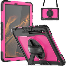 Load image into Gallery viewer, Silicone + PC Tablet Case with Shoulder Strap, For Samsung Galaxy Tab S8 11 inch SM-X700, For Samsung Galaxy Tab S8+ 12.4 inch SM-X800