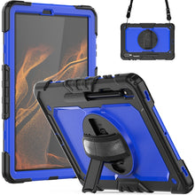 Load image into Gallery viewer, Silicone + PC Tablet Case with Shoulder Strap, For Samsung Galaxy Tab S8 11 inch SM-X700, For Samsung Galaxy Tab S8+ 12.4 inch SM-X800