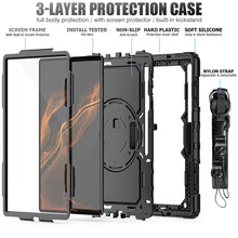 Load image into Gallery viewer, Silicone + PC Tablet Case with Shoulder Strap, For Samsung Galaxy Tab S10 Ultra / S9 Ultra / S8 Ultra