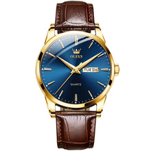 Load image into Gallery viewer, OLEVS 6898 Men Fashion Waterproof Dual Calendar Quartz Watch