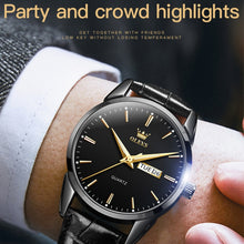 Load image into Gallery viewer, OLEVS 6898 Men Fashion Waterproof Dual Calendar Quartz Watch