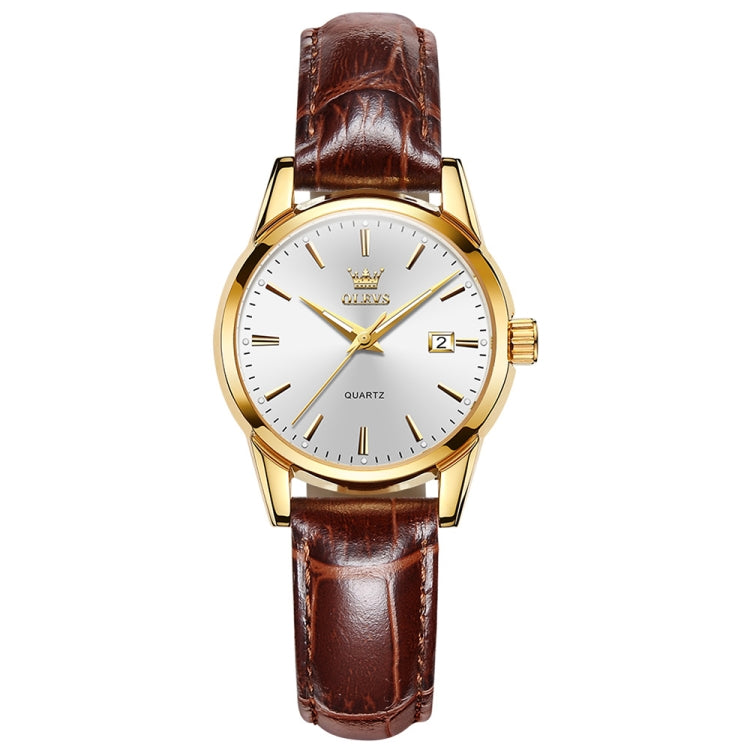 OLEVS 6898 Women Fashion Waterproof Dual Calendar Quartz Watch