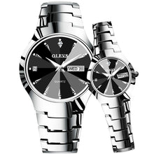 Load image into Gallery viewer, OLEVS 8697 Couple Fashion Waterproof Luminous Quartz Watch, OLEVS 8697 (Black)