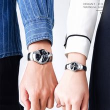 Load image into Gallery viewer, OLEVS 8697 Couple Fashion Waterproof Luminous Quartz Watch, OLEVS 8697 (Black)