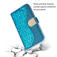 Load image into Gallery viewer, Laser Glitter Powder Matching Crocodile Leather Phone Case, For Xiaomi Redmi Note 11 Pro International, For Xiaomi Redmi Note 11 International