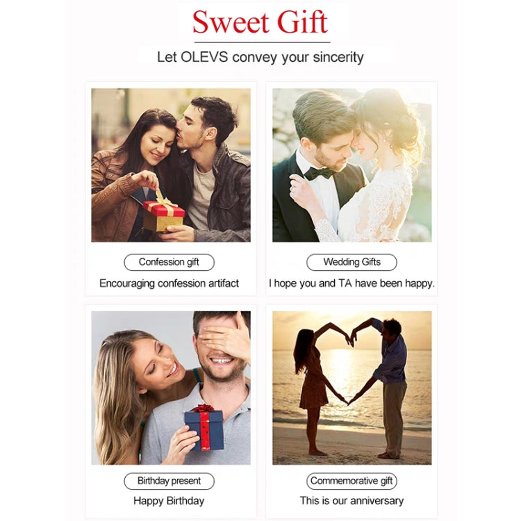 OLEVS 8697 Couple Fashion Waterproof Luminous Quartz Watch