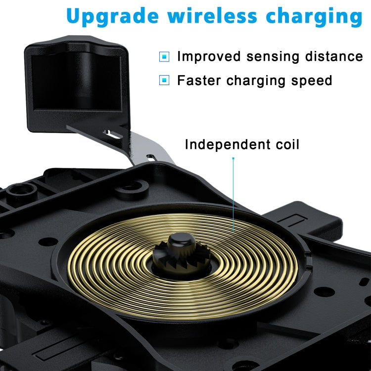 WUPP CS-1288A1 Wireless Charging + Wired Charging One-button Retractable Mobile Phone Stand, CS-1288A1