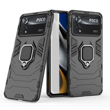 Load image into Gallery viewer, Shockproof PC + TPU Protective Phone Case with Magnetic Ring Holder, For Xiaomi Poco M4 Pro 4G, For Xiaomi Poco X4 Pro 5G