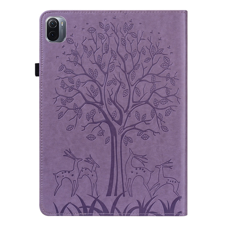 Tree & Deer Pattern Pressed Printing Leather Tablet Case with Sleep / Wake-up, For Xiaomi Pad 5 / 5 Pro, For Amazon Kindle Paperwhite 5 2021