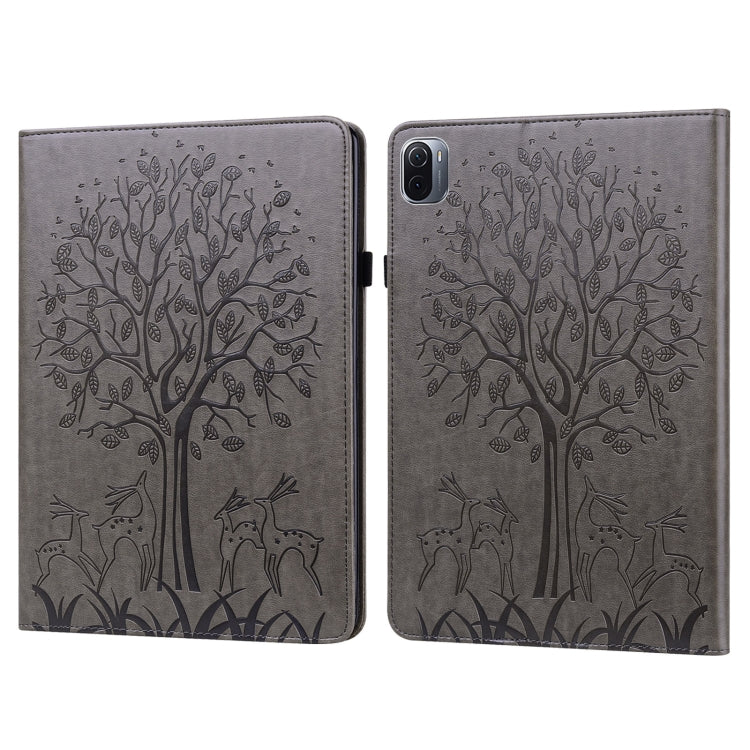 Tree & Deer Pattern Pressed Printing Leather Tablet Case with Sleep / Wake-up, For Xiaomi Pad 5 / 5 Pro, For Amazon Kindle Paperwhite 5 2021