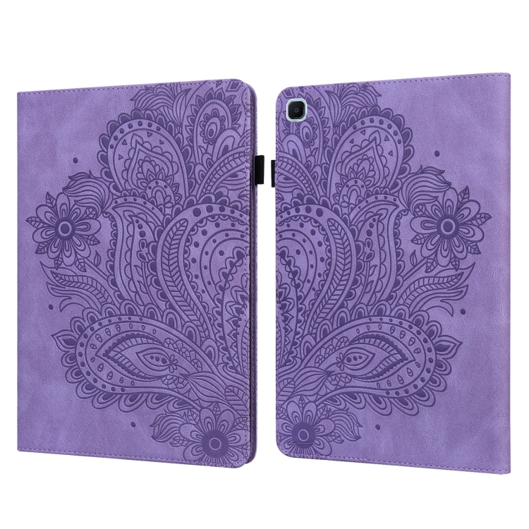 Peacock Embossed Pattern Leather Tablet Case, For Samsung Galaxy Tab A7 Lite, For Samsung Galaxy Tab A8 10.5 2021