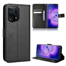 Load image into Gallery viewer, Diamond Texture Leather Phone Case, For Xiaomi Poco M4 Pro 4G Fine Hole, For Xiaomi Poco M4 Pro 5G Big Hole, For Xiaomi Poco M4 Pro 5G Fine Hole, For OnePlus Nord CE 2 5G, For OPPO A7 / AX7 / A5s / AX5s / A21, For OPPO Find X5 Pro, For OPPO Find X5    ...