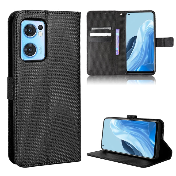 Diamond Texture Leather Phone Case, For Xiaomi Poco M4 Pro 4G Fine Hole, For Xiaomi Poco M4 Pro 5G Big Hole, For Xiaomi Poco M4 Pro 5G Fine Hole, For OnePlus Nord CE 2 5G, For OPPO A7 / AX7 / A5s / AX5s / A21, For OPPO Find X5 Pro, For OPPO Find X5    ...