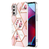 Splicing Marble Flower Pattern TPU Phone Case, For Motorola Moto G Stylus (2022), For Motorola Moto G31 / G41, For Motorola Moto G51 5G, For Motorola Moto G71 5G, For Motorola Moto G200 5G, For OnePlus Nord N20 5G, For OPPO Realme C21Y                 ...