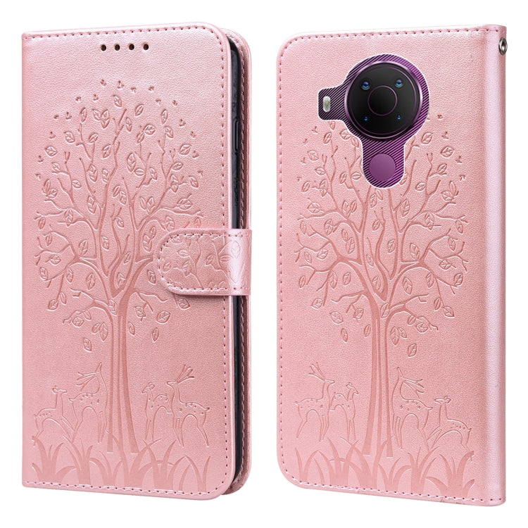 Tree & Deer Pattern Pressed Flip Leather Phone Case, For Nokia 3.4 / 5.4, For Nokia G20 / G10 / 6.3, For Sony Xperia 10 III, For Xiaomi Redmi 9T / 9 Power, For Xiaomi Redmi 10, For Xiaomi Redmi Note 8 2021 / Note 8, For Xiaomi Redmi 9 / Redmi 10X      ...