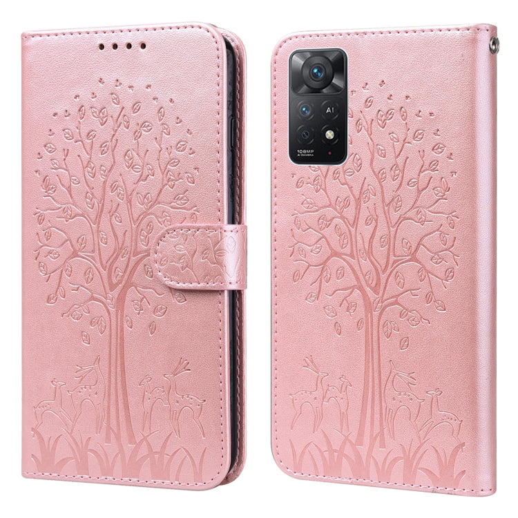 Tree & Deer Pattern Pressed Flip Leather Phone Case, For Xiaomi Redmi Note 10 Pro / Note 10 Pro Max, For Xiaomi Redmi Note 11 4G, For Xiaomi Redmi Note 11 Pro 4G / 5G, For Xiaomi Redmi Note 9 Pro / Note 9 Pro Max, For Xiaomi Redmi 9A                   ...