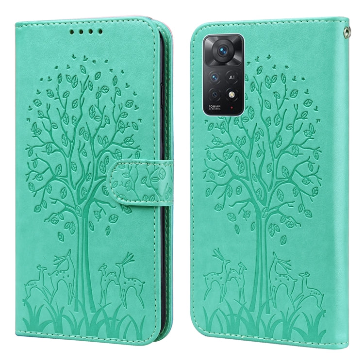 Tree & Deer Pattern Pressed Flip Leather Phone Case, For Xiaomi Redmi Note 10 Pro / Note 10 Pro Max, For Xiaomi Redmi Note 11 4G, For Xiaomi Redmi Note 11 Pro 4G / 5G, For Xiaomi Redmi Note 9 Pro / Note 9 Pro Max, For Xiaomi Redmi 9A                   ...