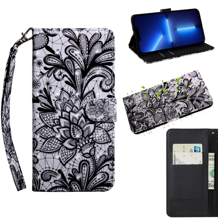 3D Painting Pattern Coloured Drawing Leather Phone Case, For iPhone 13 Pro Max, For iPhone 13 Pro, For iPhone 13, For iPhone 13 mini