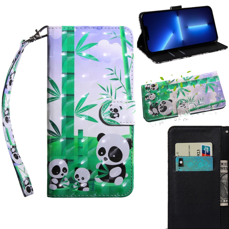 3D Painting Pattern Coloured Drawing Leather Phone Case, For iPhone 13 Pro Max, For iPhone 13 Pro, For iPhone 13, For iPhone 13 mini