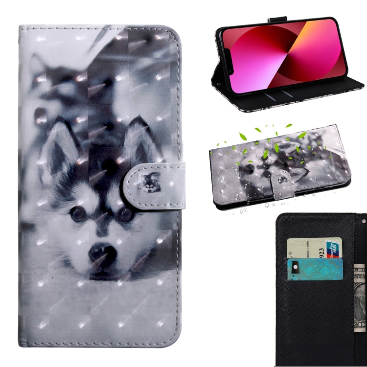 3D Painting Pattern Coloured Drawing Leather Phone Case, For iPhone 13 Pro Max, For iPhone 13 Pro, For iPhone 13, For iPhone 13 mini