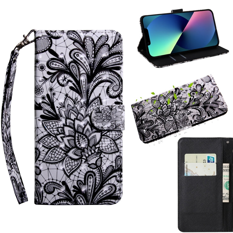 3D Painting Pattern Coloured Drawing Leather Phone Case, For iPhone 13 Pro Max, For iPhone 13 Pro, For iPhone 13, For iPhone 13 mini