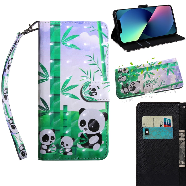 3D Painting Pattern Coloured Drawing Leather Phone Case, For iPhone 13 Pro Max, For iPhone 13 Pro, For iPhone 13, For iPhone 13 mini