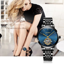 Load image into Gallery viewer, JIN SHI DUN 8812 Women Simple Hollowed Waterproof Automatic Mechanical Watch