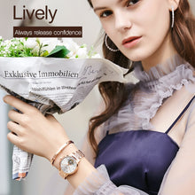 Load image into Gallery viewer, JIN SHI DUN 8812 Women Simple Hollowed Waterproof Automatic Mechanical Watch