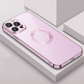 9D Electroplated Edge Len Film Clear PC + TPU Shockproof Case, For iPhone 11, For iPhone 11 Pro Max, For iPhone 12, For iPhone 12 Pro Max, For iPhone 13, For iPhone 13 Pro