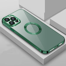 Load image into Gallery viewer, 9D Electroplated Edge Len Film Clear PC + TPU Shockproof Case, For iPhone 11, For iPhone 11 Pro Max, For iPhone 12, For iPhone 12 Pro Max, For iPhone 13, For iPhone 13 Pro