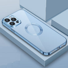 Load image into Gallery viewer, 9D Electroplated Edge Len Film Clear PC + TPU Shockproof Case, For iPhone 13 Pro Max