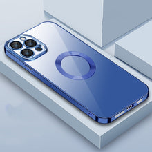 Load image into Gallery viewer, 9D Electroplated Edge Len Film Clear PC + TPU Shockproof Case, For iPhone 13 Pro Max