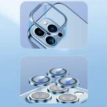Load image into Gallery viewer, 9D Electroplated Edge Len Film Clear PC + TPU Shockproof Case, For iPhone 13 Pro Max