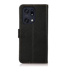 Load image into Gallery viewer, KHAZNEH Side-Magnetic Litchi Genuine Leather RFID Phone Case, For OPPO Find X5 Pro, For OPPO Find X5, For Xiaomi Redmi K40S 5G