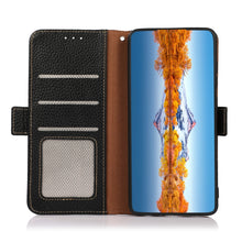 Load image into Gallery viewer, KHAZNEH Side-Magnetic Litchi Genuine Leather RFID Phone Case, For OPPO Find X5 Pro, For OPPO Find X5, For Xiaomi Redmi K40S 5G