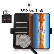 Load image into Gallery viewer, KHAZNEH Side-Magnetic Litchi Genuine Leather RFID Phone Case, For OPPO Find X5 Pro, For OPPO Find X5, For Xiaomi Redmi K40S 5G
