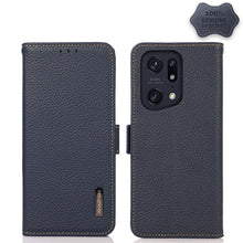 Load image into Gallery viewer, KHAZNEH Side-Magnetic Litchi Genuine Leather RFID Phone Case, For OPPO Find X5 Pro, For OPPO Find X5, For Xiaomi Redmi K40S 5G